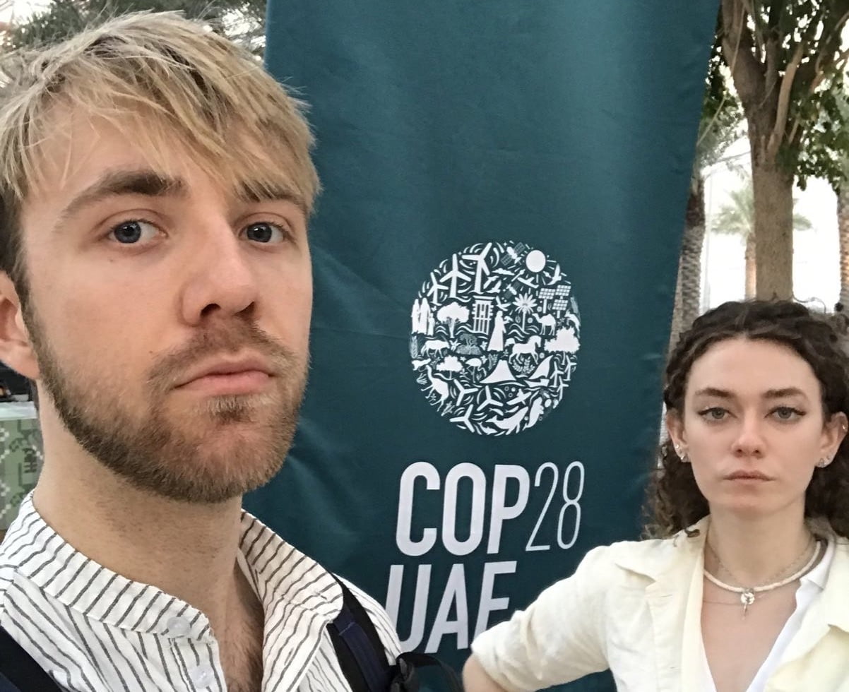 Tobias och Regan på plats i Dubai COP28